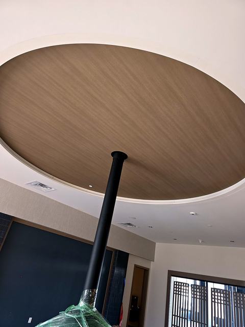 Residence clubhouse — amenity floor: Ceiling dome over the hearth