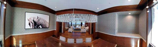 Paneled dining room: The full room