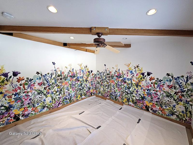 Wildflower meadow mural — Roaring Fork Paper Hangers