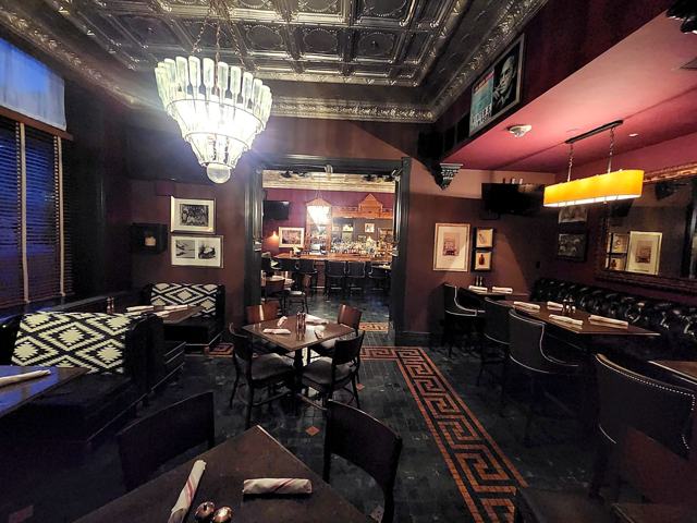 Historic hotel bar — restored: The bar room, finished