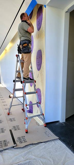 Museum exhibition — Aspen: Hanging the gallery murals