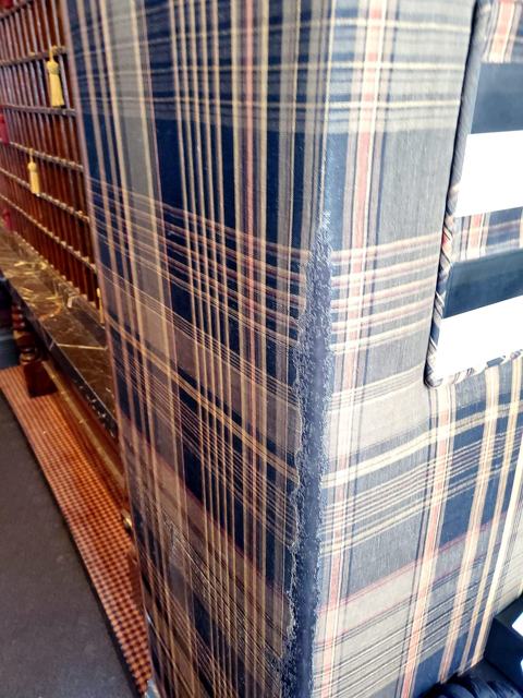 Tartan plaid feature walls: Wrapped stairwell
