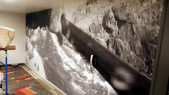 Photographic winter murals — hotel: Mountain panorama