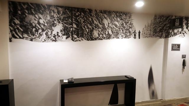 Photographic winter murals — hotel: Treeline panorama
